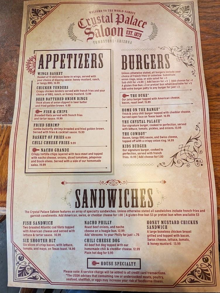 Crystal Palace Saloon Wild Wild West Wings